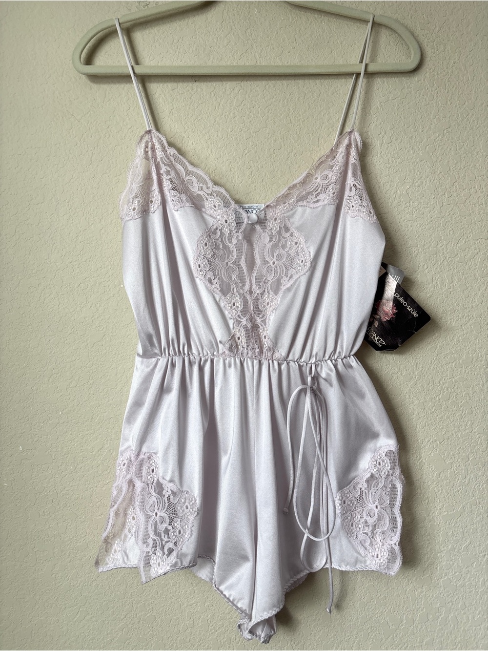 Vintage Deadstock Lily of France Lace Lingerie Romper Teddy NEW